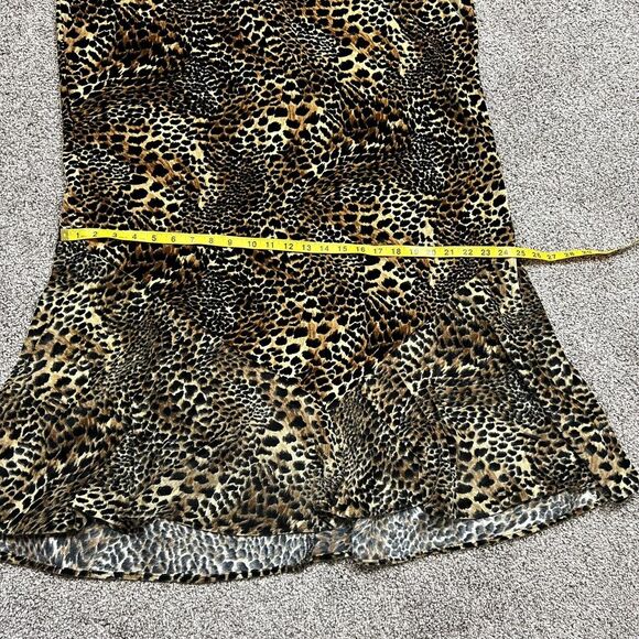 First Lady Jackie And Julian Maxi Dress 2XL Cheetah Mock Neck Mermaid 60s 70s - Picture 14 of 16